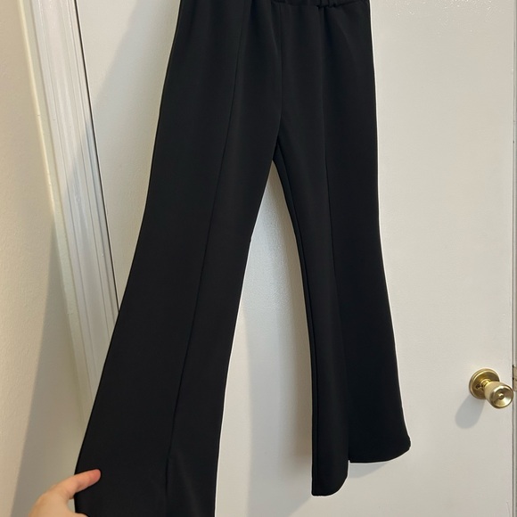Black Women's Flared Pants - Picture 2 of 7